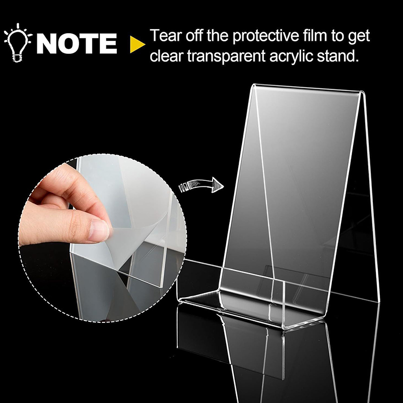 Clear Acrylic Book Stand Holder - 1 szt. Przezroczysty akrylowy stojak ekspozycyjny,