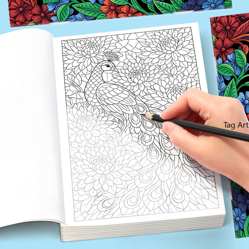 Adult Coloring Book Stress Relief - Medytacja dla dorosłych, redukcja stresu, łagodzenie