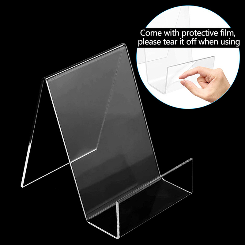 Clear Acrylic Book Stand Holder - 1 szt. Przezroczysty akrylowy stojak na