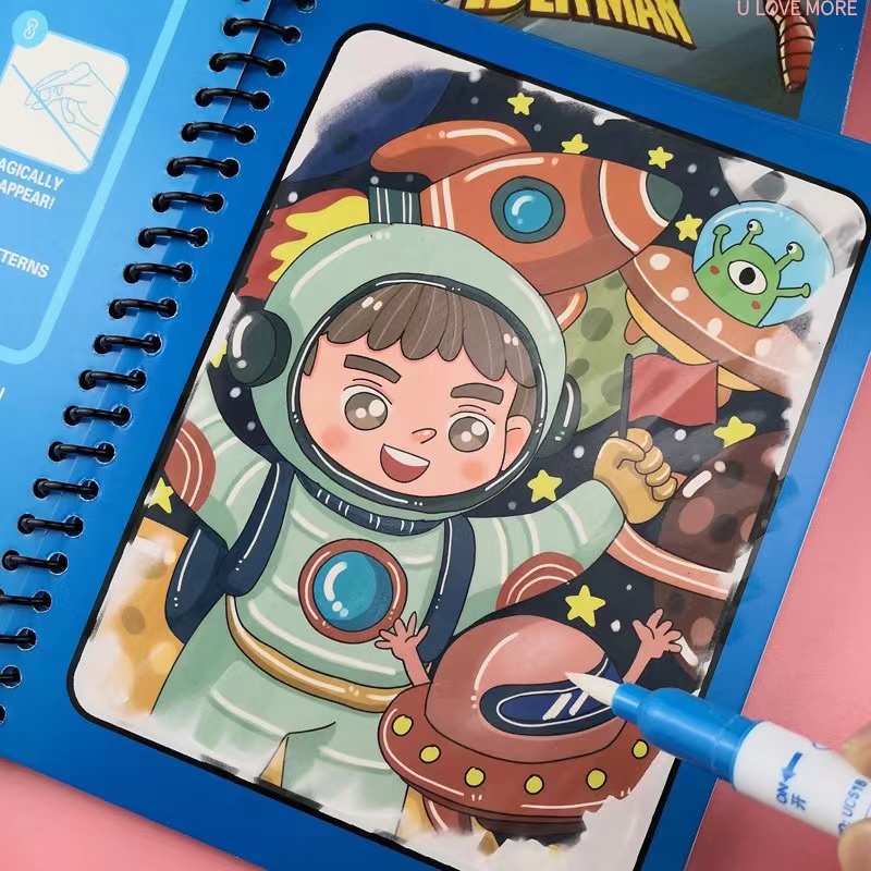 Reusable Water Magic Coloring Book - 1 szt. Magiczna książka do rysowania