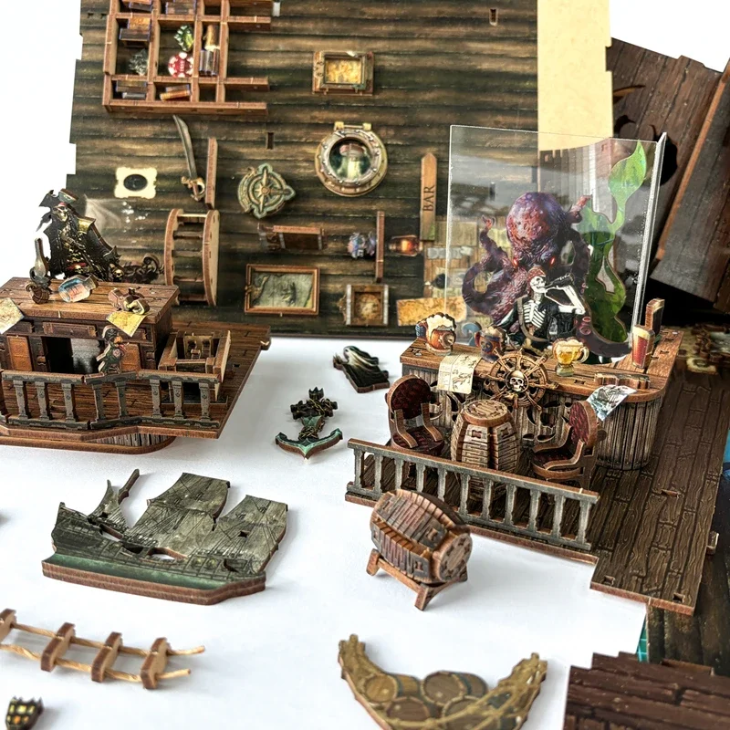 Diy Wooden Book Nook Kit Shelf Insert - Miniaturowe drewniane zestawy modelarskie do samodzielnego