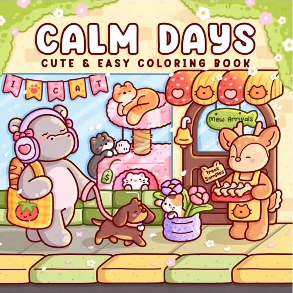 Adult Coloring Book Stress Relief - Urocza kolorowanka ze zwierzętami na odprężenie