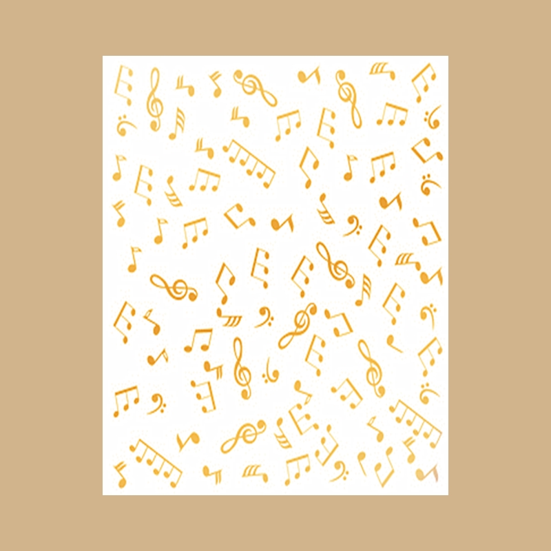Blank Sheet Music Notebook - Płytka do hot stampingu, płynące nuty,