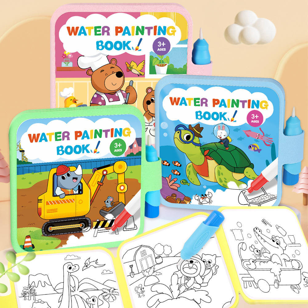 Reusable Water Magic Coloring Book - Magiczna książeczka do malowania wodą wielokrotnego