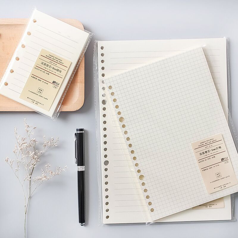 A5 Spiral Dotted Grid Notebook - A5 B5 20 otworów wkład do