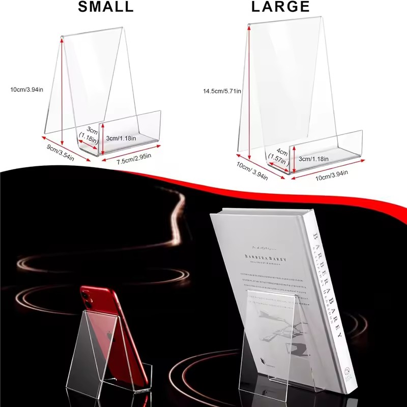 4 szt. Akrylowy stojak na ksią – Clear Acrylic Book Stand Holder recenzja i cena