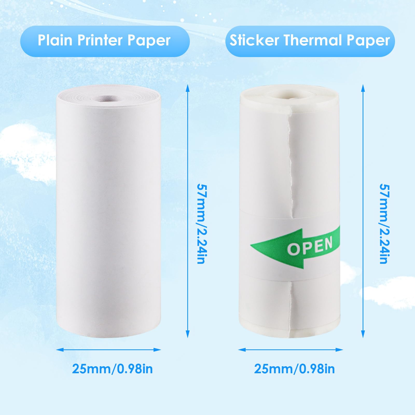 10 rolek termicznego papieru d – Mini Pocket Thermal Printer Paper Roll recenzja i cena