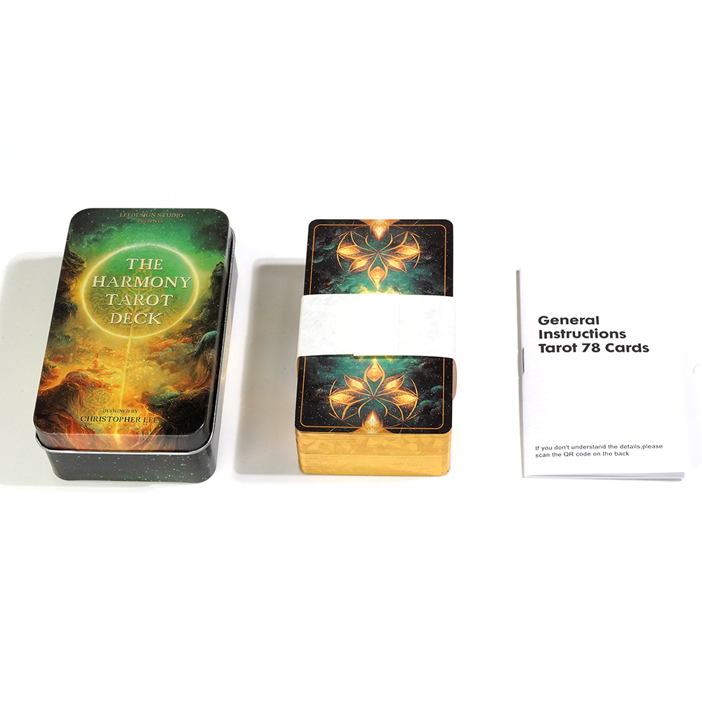 Harmony Tarot w puszce ze złoc – Tarot Deck With Guidebook recenzja i cena