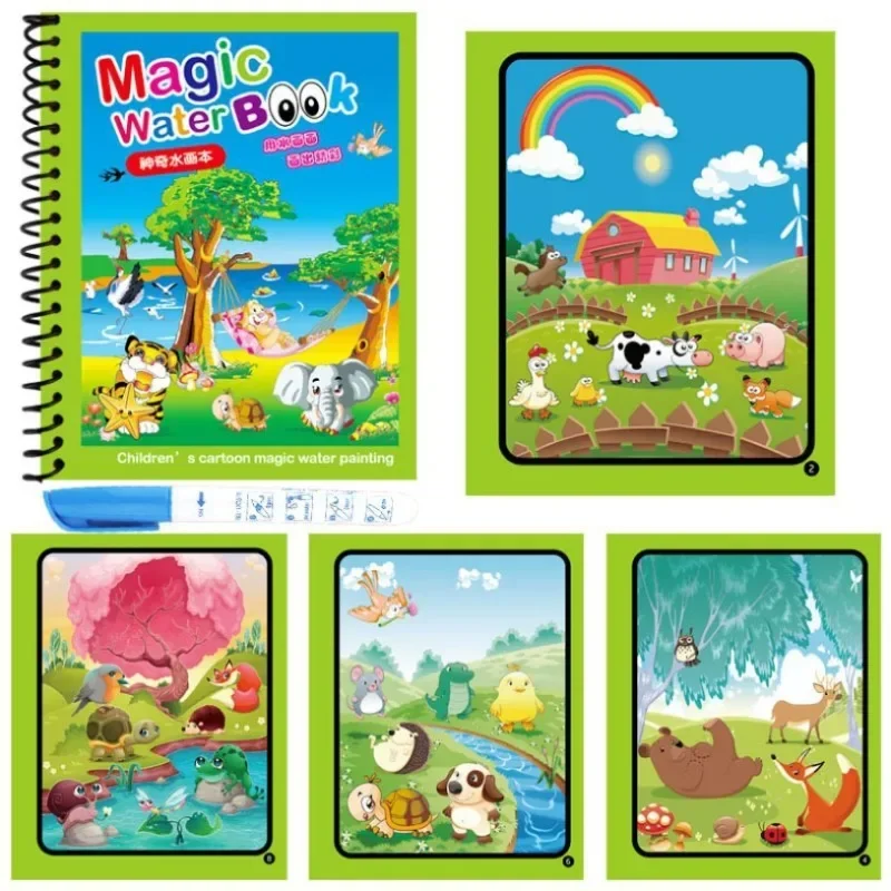 1szt Magic Water Coloring Book – Reusable Water Magic Coloring Book recenzja i cena