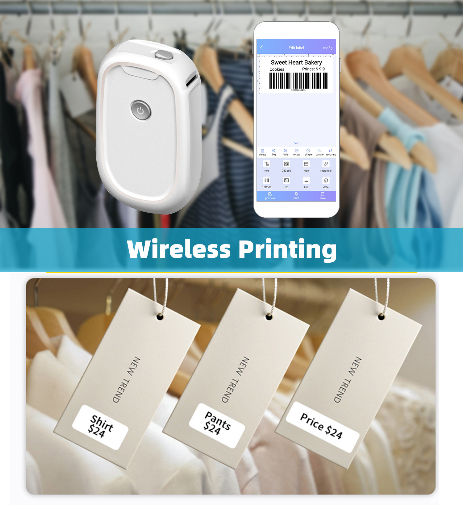 Bezprzewodowa przenośna drukar – Mini Pocket Thermal Printer Paper Roll recenzja i cena