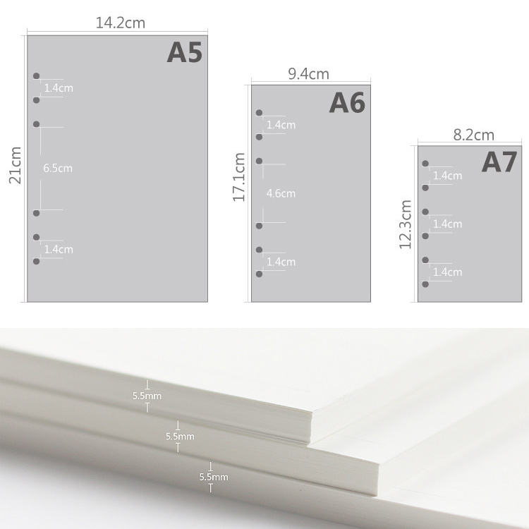 45 arkuszy A5 A6A7 Luźne kartk – A5 Spiral Dotted Grid Notebook recenzja i cena