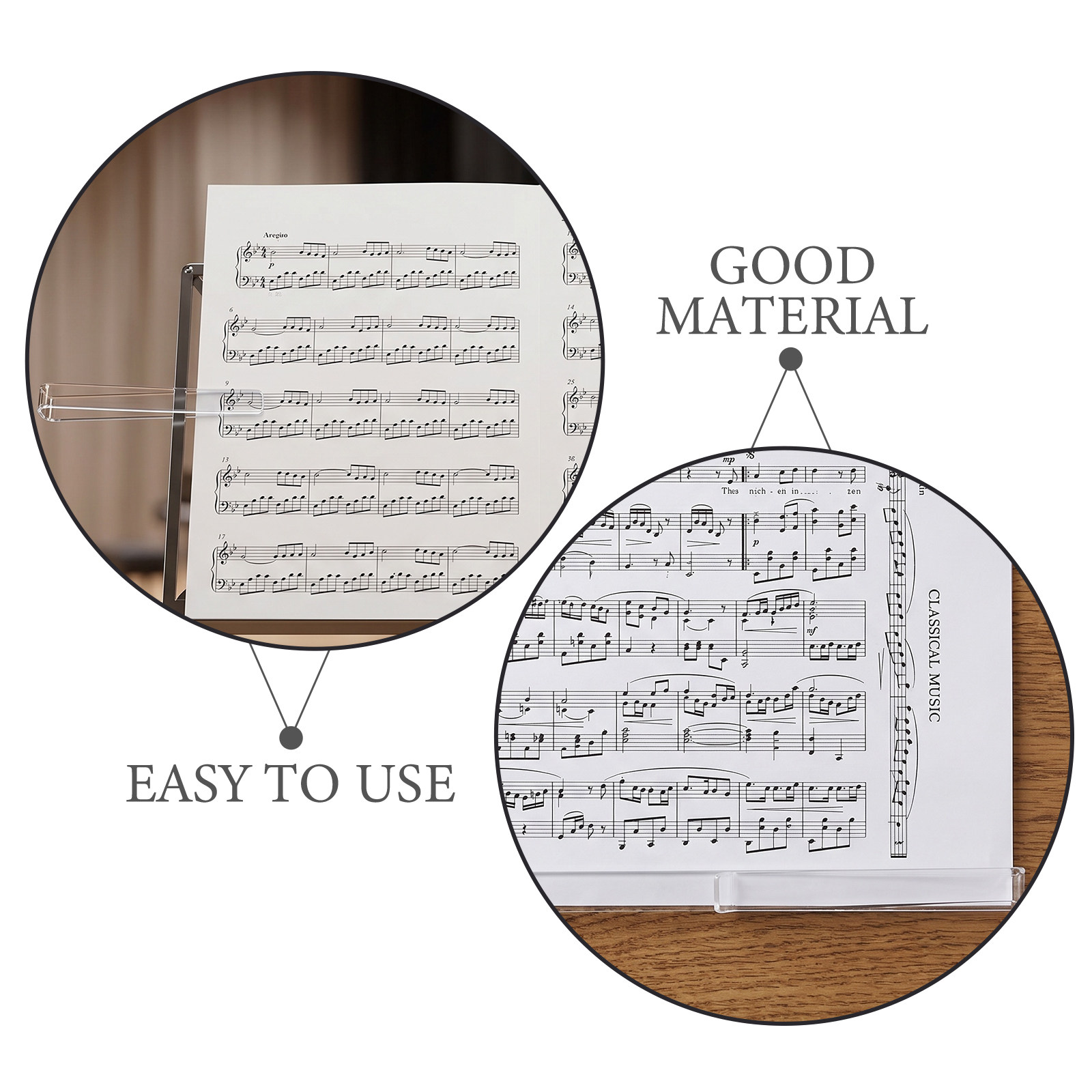 6 par klipsów do książek muzyc – Clear Acrylic Book Stand Holder recenzja i cena