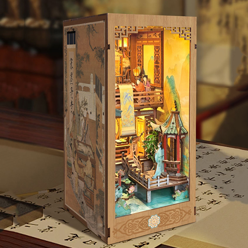 Zestaw do samodzielnego wykona – Diy Wooden Book Nook Kit Shelf Insert recenzja i cena