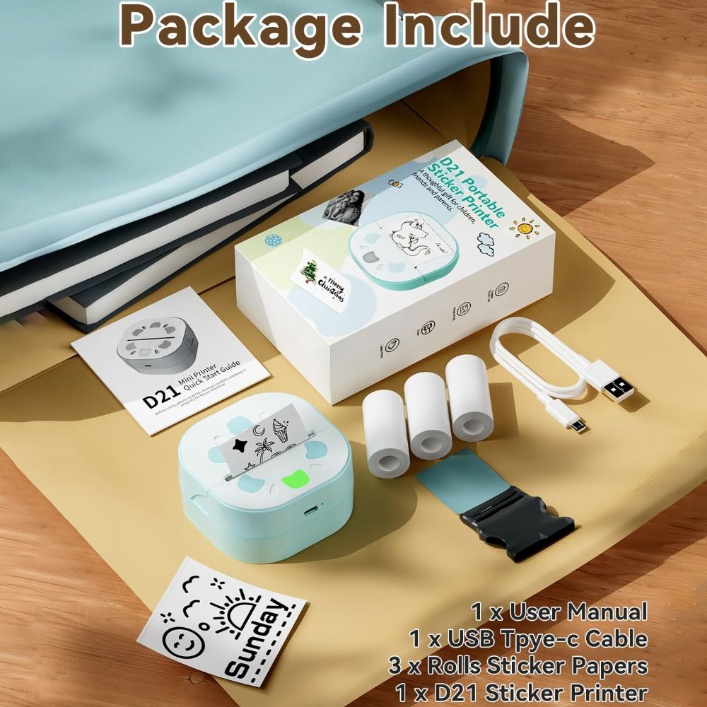 Mini drukarka do naklejek z 3  – Mini Pocket Thermal Printer Paper Roll recenzja i cena