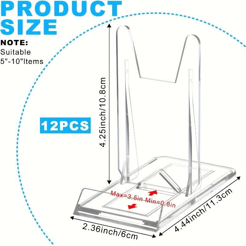 12 szt. Przezroczyste akrylowe – Clear Acrylic Book Stand Holder recenzja i cena
