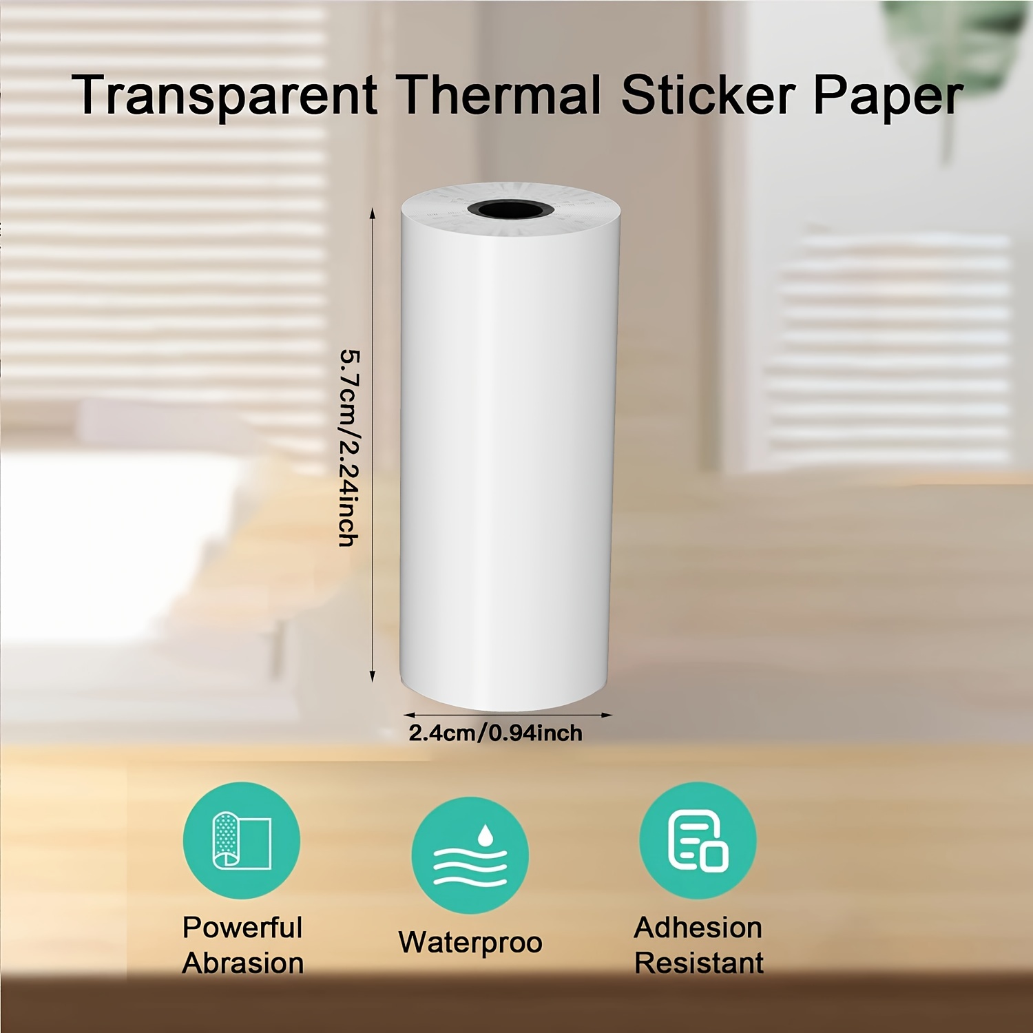 2/4/8 rolek przezroczysty samo – Mini Pocket Thermal Printer Paper Roll recenzja i cena