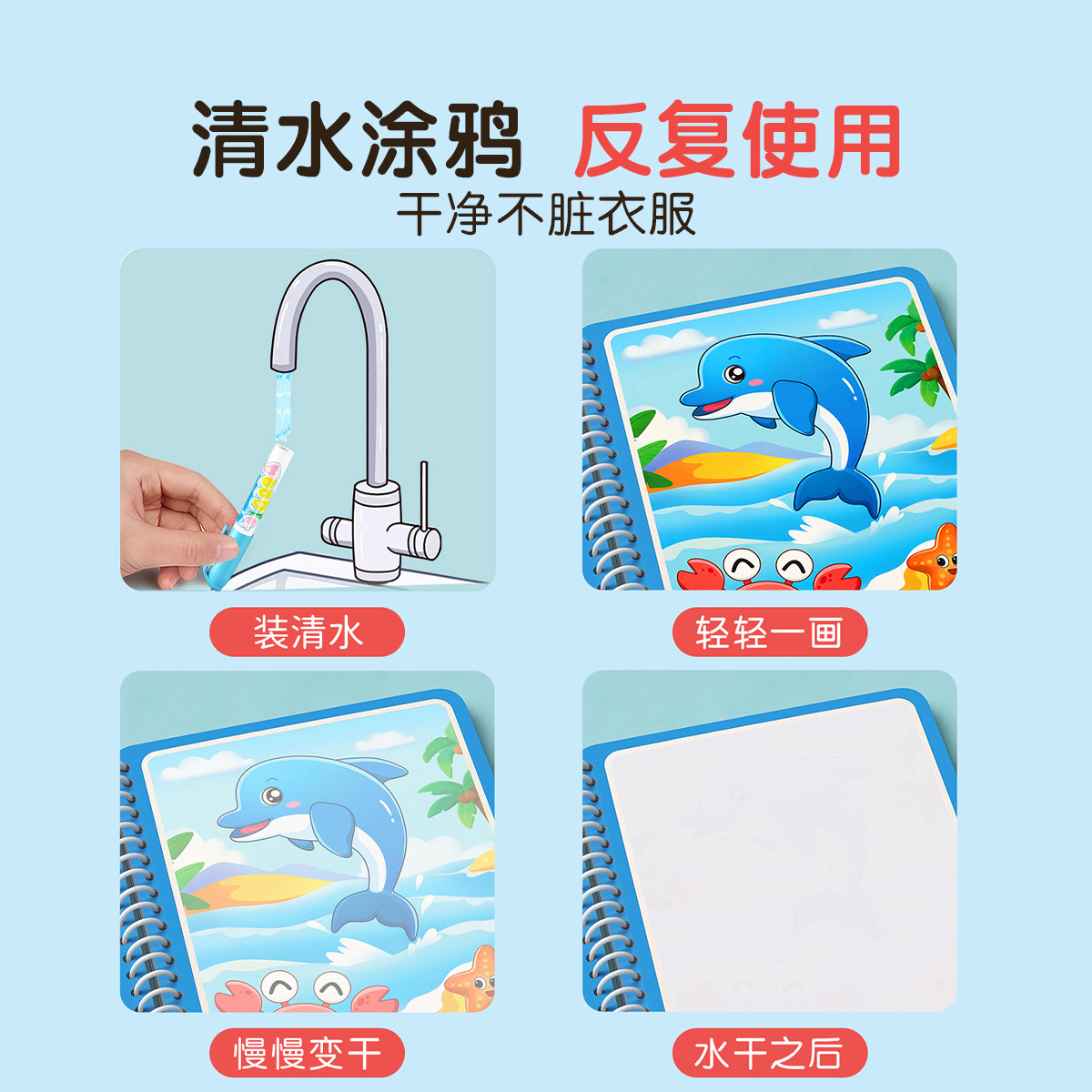 Magiczna książeczka do rysowan – Reusable Water Magic Coloring Book recenzja i cena